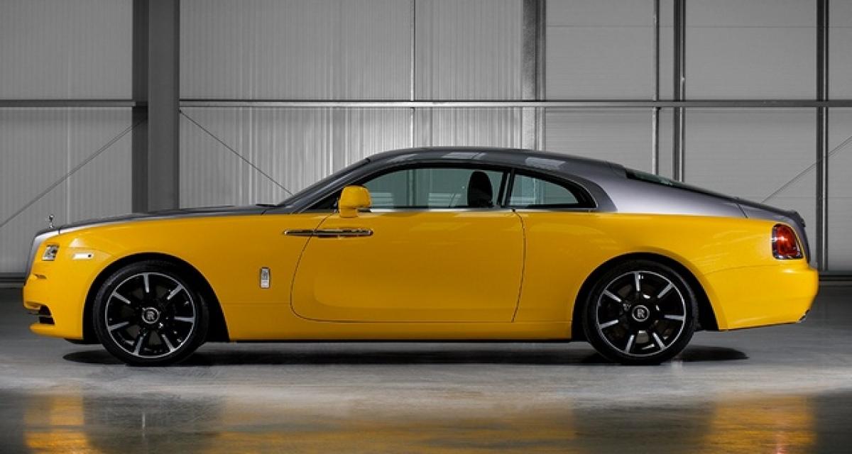 Rolls-Royce Wraith Golden Yellow : gros poussin