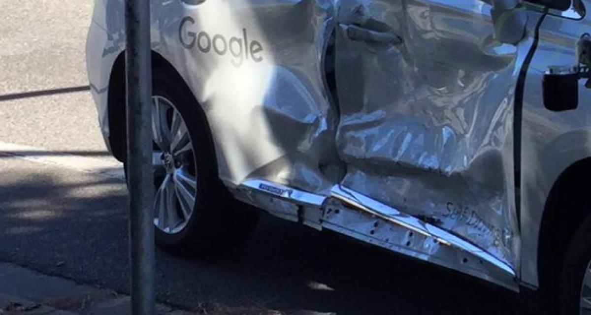 Une Google Car victime d'un (banal) accident de la circulation