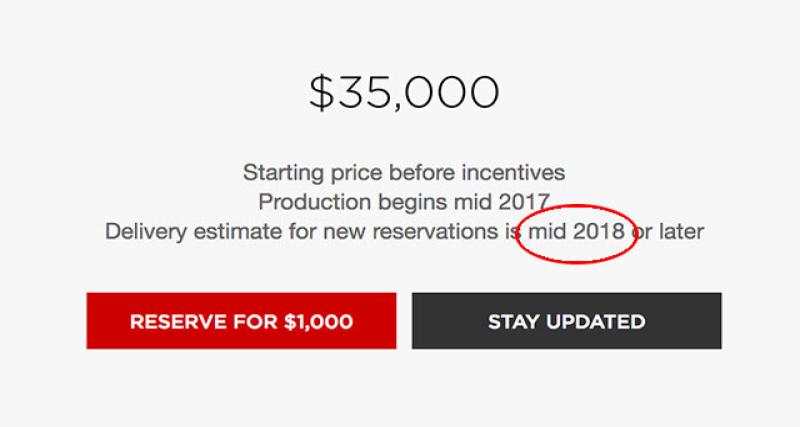  - Non, la Tesla Model 3 n'est pas reportée à 2018
