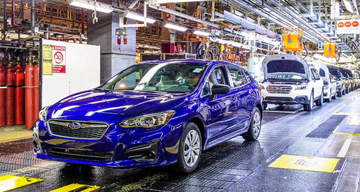 Subaru Impreza, début de la production aux Etats-Unis