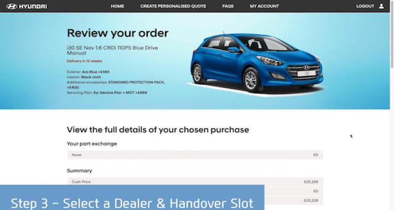  - Hyundai lance l’achat de voitures en ligne au Royaume-Uni