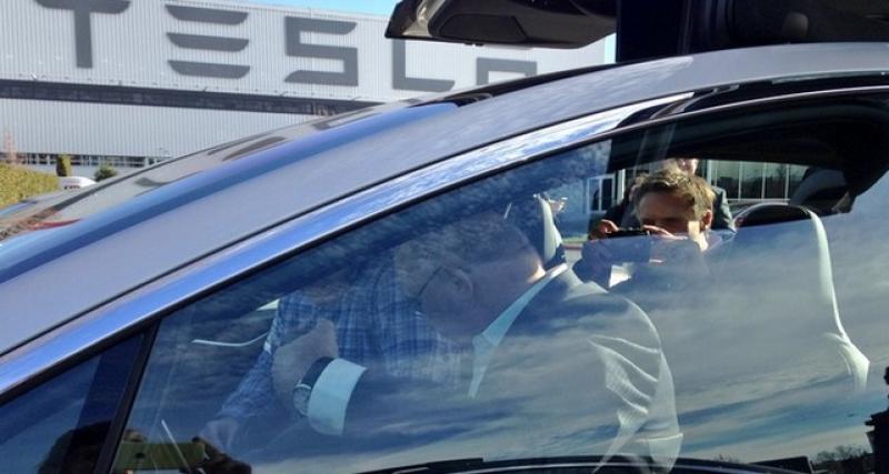  - Michel Sapin en visite chez Tesla à Fremont
