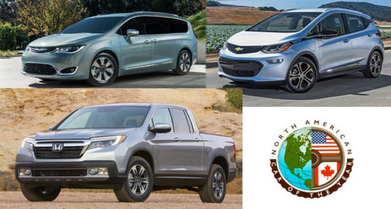  - North American Car, Truck, Utility of the Year, les titres pour Chevrolet, Honda et Chrysler