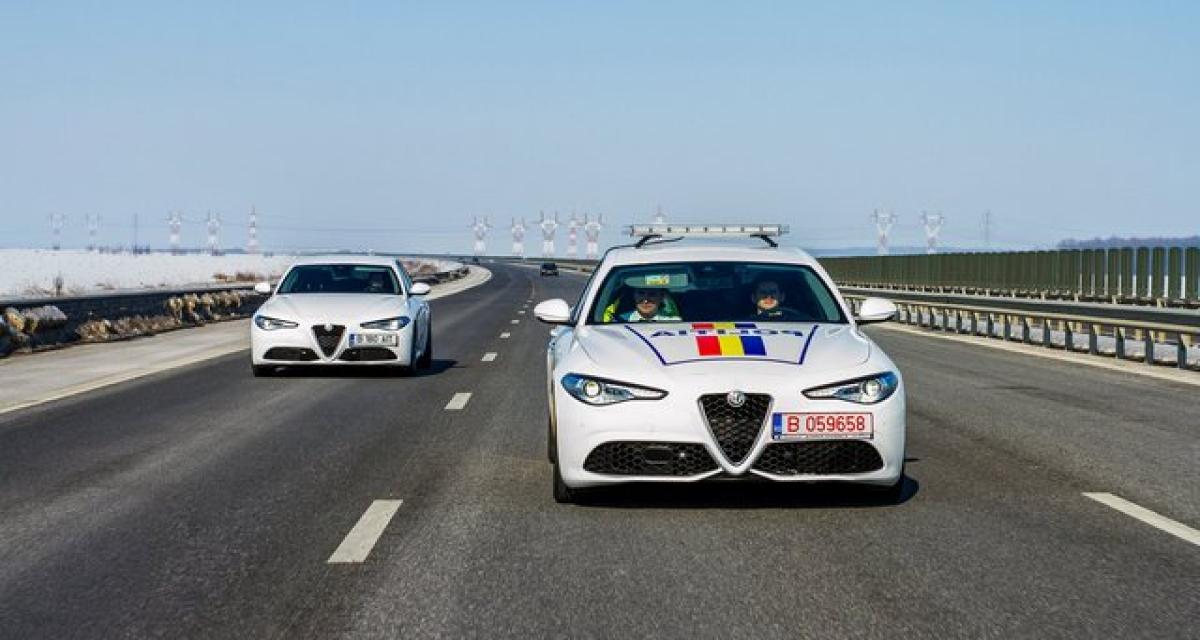 Une Alfa Romeo Giulia Veloce pour une unité de police en Roumanie