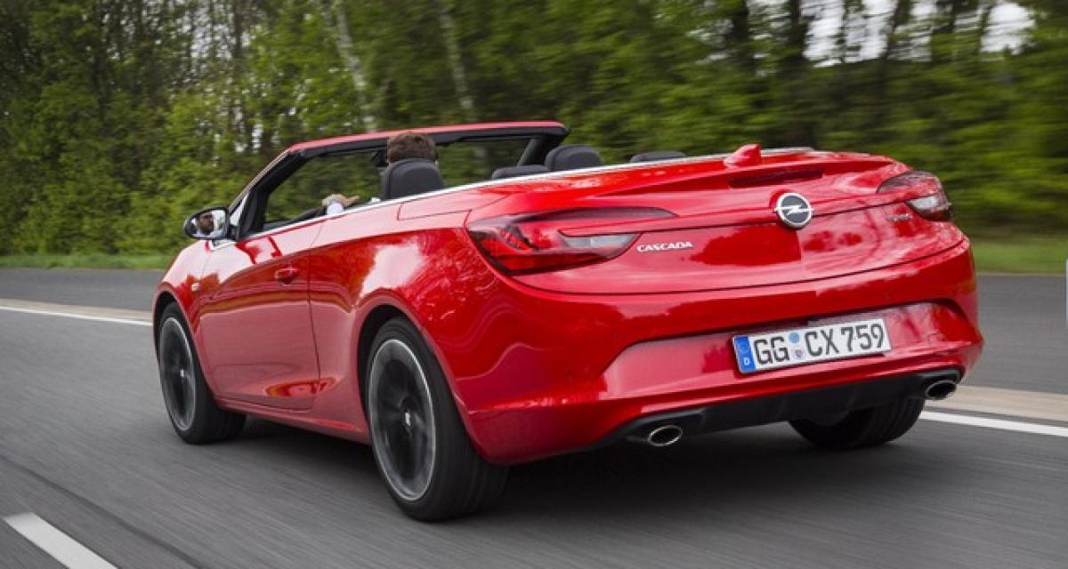 Opel Cascada Suprême : 33 500 euros et trois livrées au choix