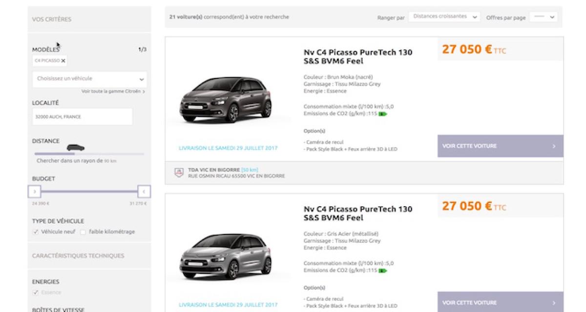 PSA lance la vente de véhicules neufs en ligne dans l'hexagone