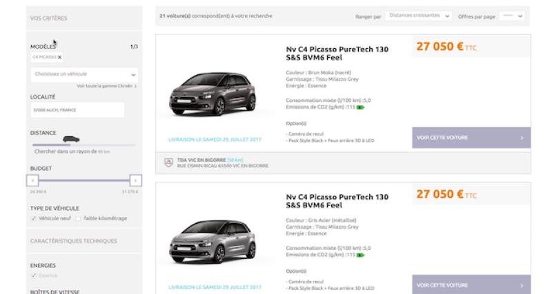  - PSA lance la vente de véhicules neufs en ligne dans l'hexagone