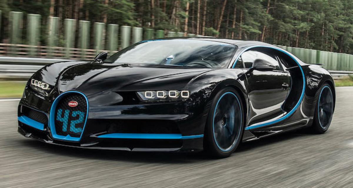 Nouveau record pour la Bugatti Chiron : 0 à 400 km/h puis 0 en 41,96 s