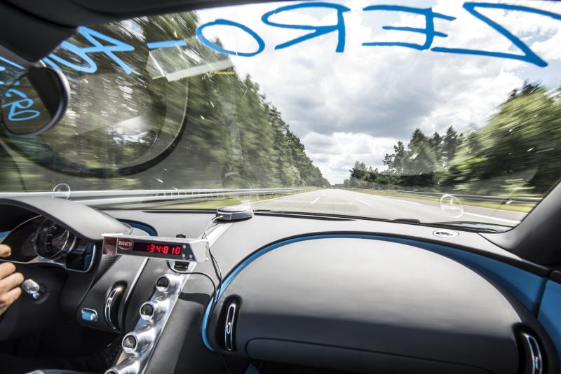  - Nouveau record pour la Bugatti Chiron : 0 à 400 km/h puis 0 en 41,96 s 1