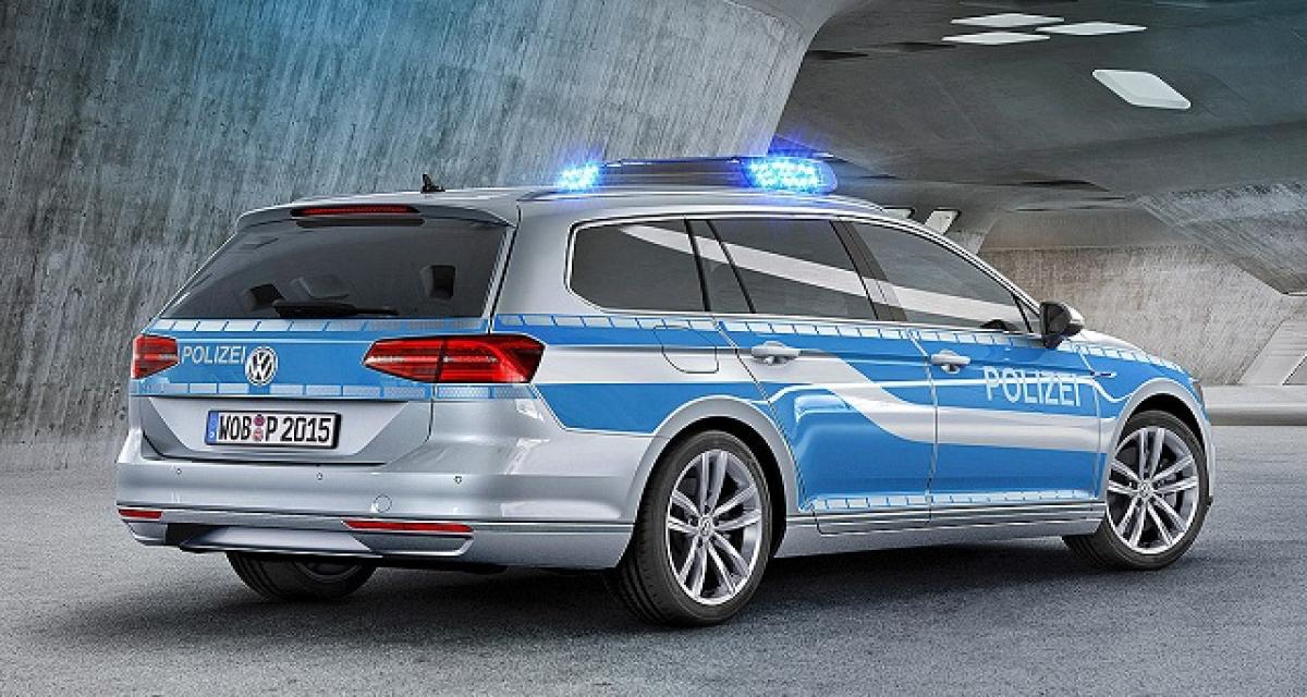 La police allemande contre l'interdiction de circulation du diesel