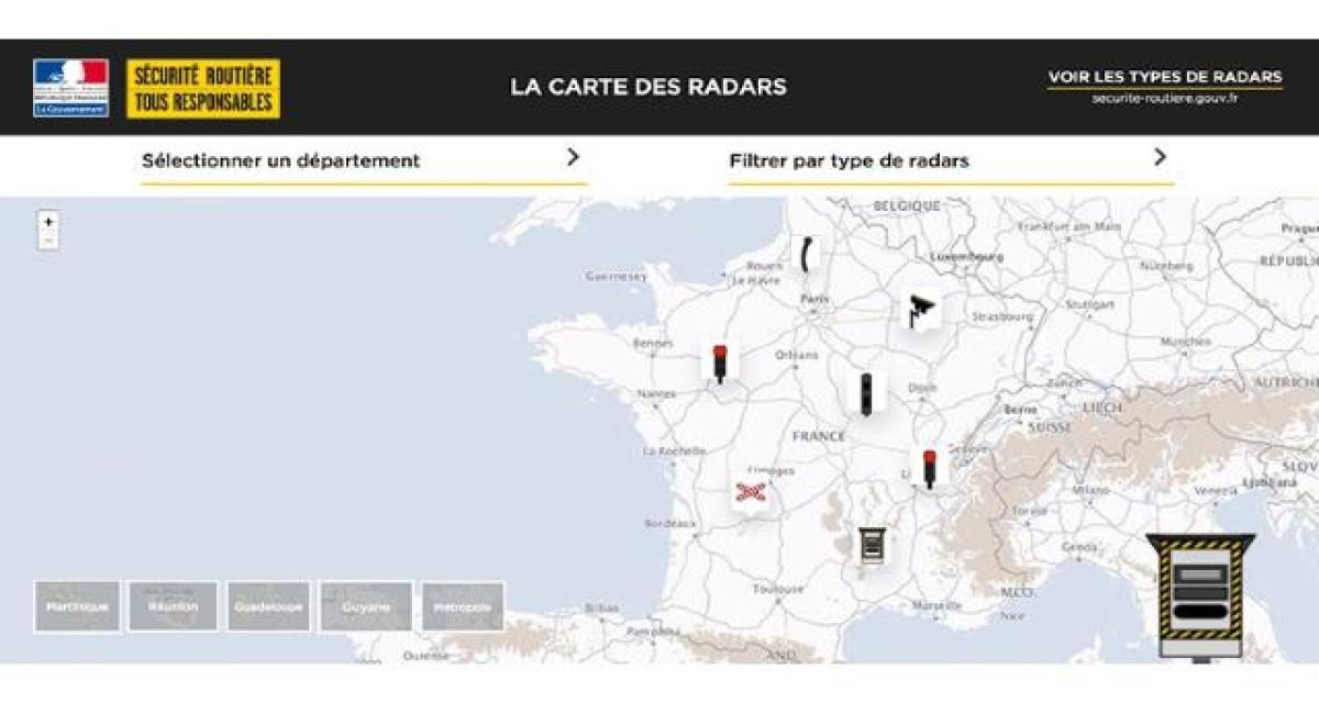 La Sécurité Routière publie la carte officielle des radars, mais le site ne fonctionne pas