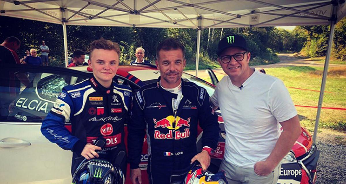Rallye : Loeb joue le pédagogue pour le fils de Solberg