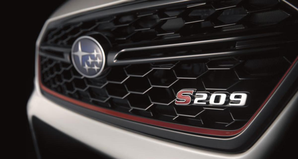 Détroit 2019 : Subaru annonce la WRX STI S209