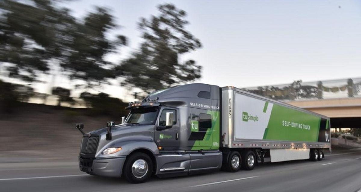 TuSimple (camion autonome) : 95 M de dollars pour la startup