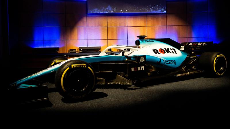 F1 2019 : une Williams "FW42" ciel et blanc 1