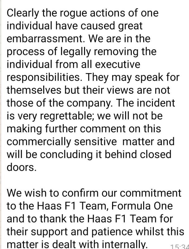 Haas F1 : Rich Energy rétropédale, le PDG William Storey dans la tourmente ? 1