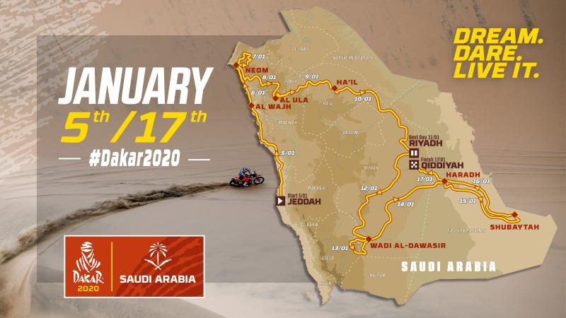 Dakar 2020 : le parcours en Arabie Saoudite 1