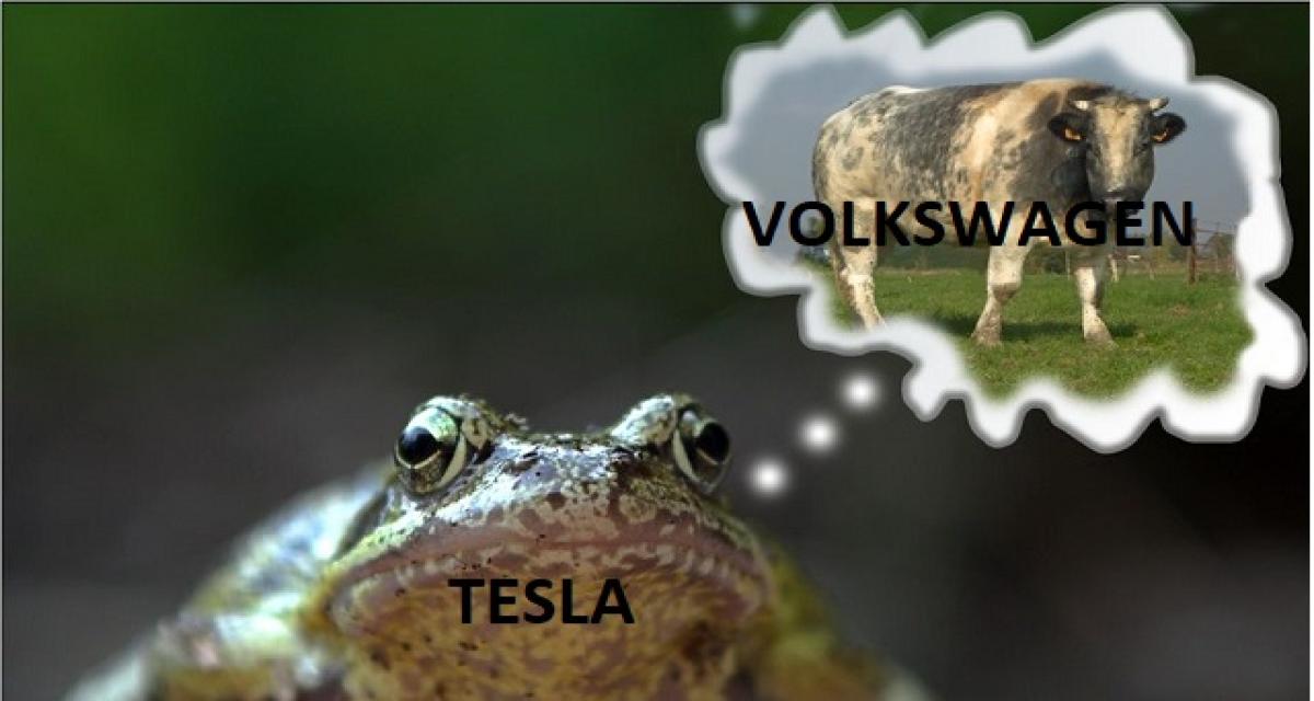 La valeur boursière de Tesla dépasse celle de VW …. virtuellement