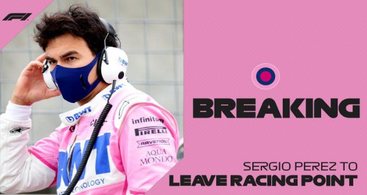F1 2021 : Sergio Perez ne sera pas chez Racing Point