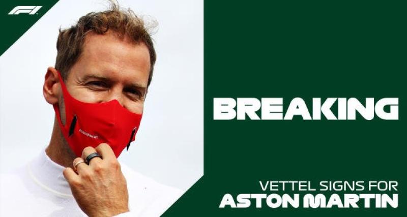  - F1 : Sebastian Vettel rejoint Aston Martin