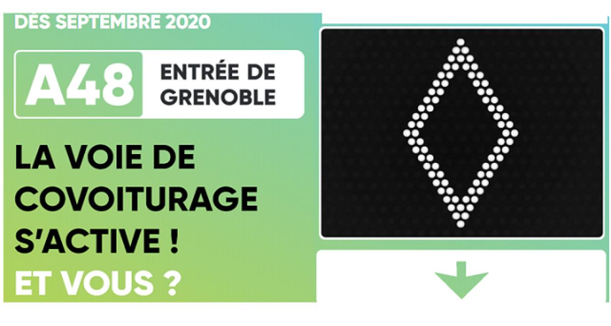 Grenoble : voie réservée au covoiturage sur autoroute