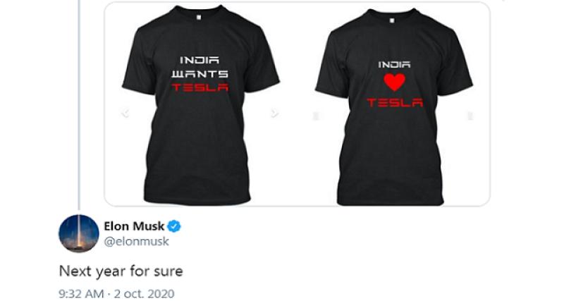  - Tesla en pourparlers avec l'Inde pour créer un centre de R&D