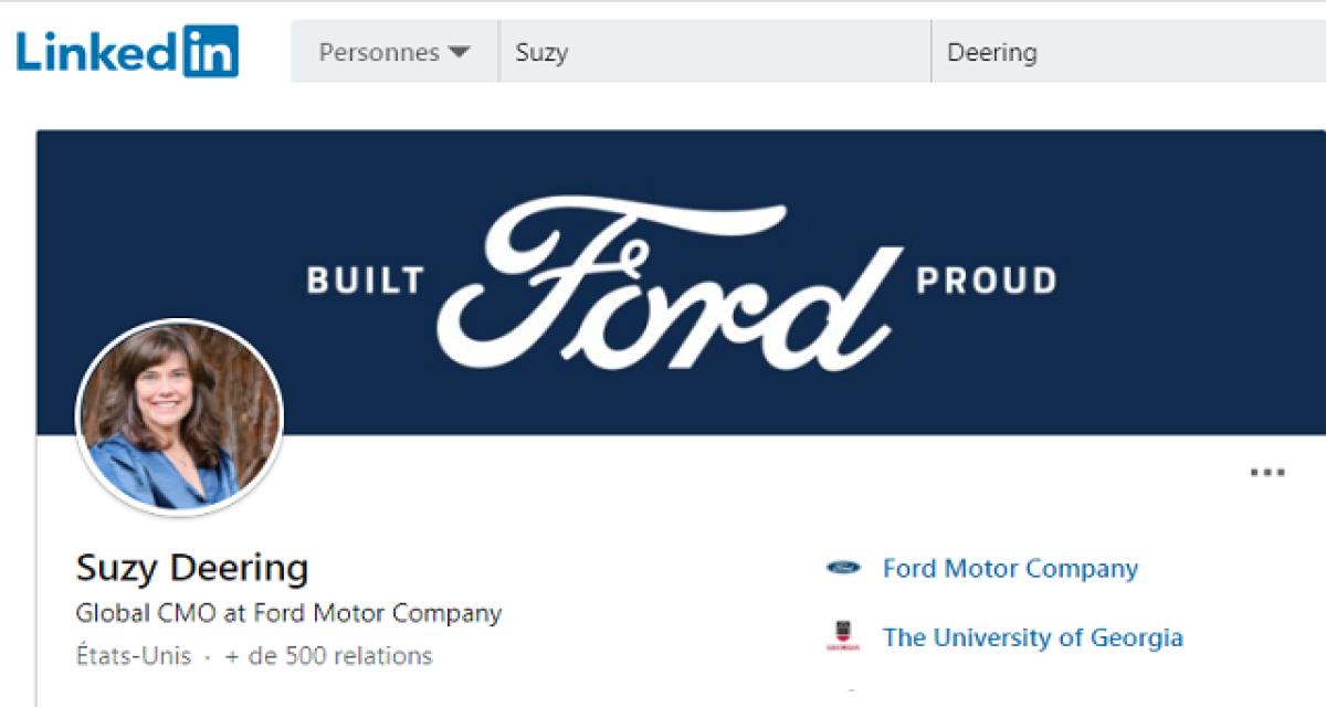 Ford débauche la responsable marketing d' e-bay, Suzy Deering