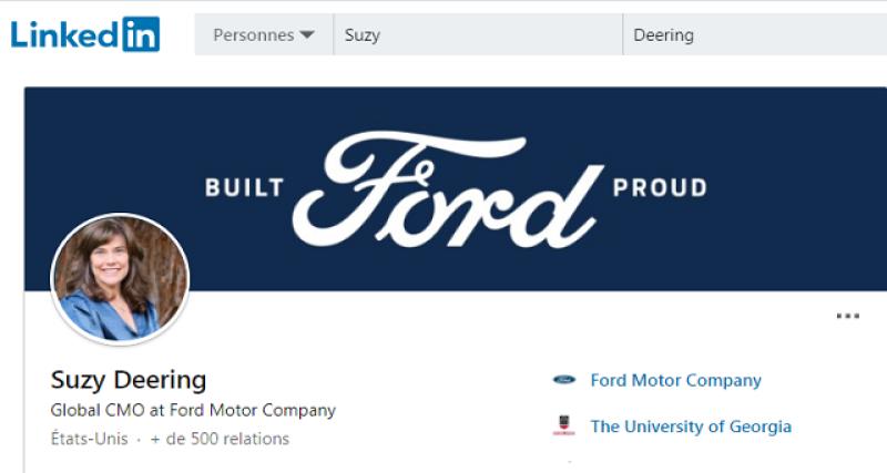  - Ford débauche la responsable marketing d' e-bay, Suzy Deering