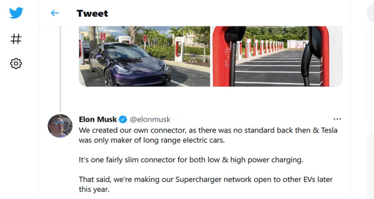 Tesla veut ouvrir son réseau de recharges aux autres VE