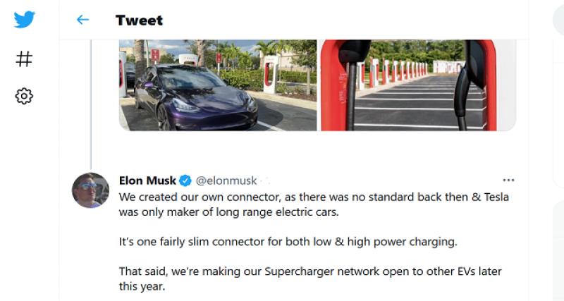  - Tesla veut ouvrir son réseau de recharges aux autres VE