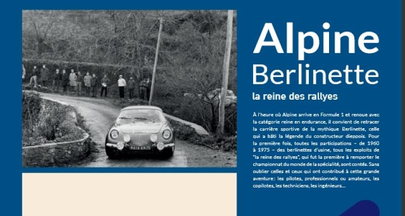  - On a lu : Alpine Berlinette, la reine des rallyes