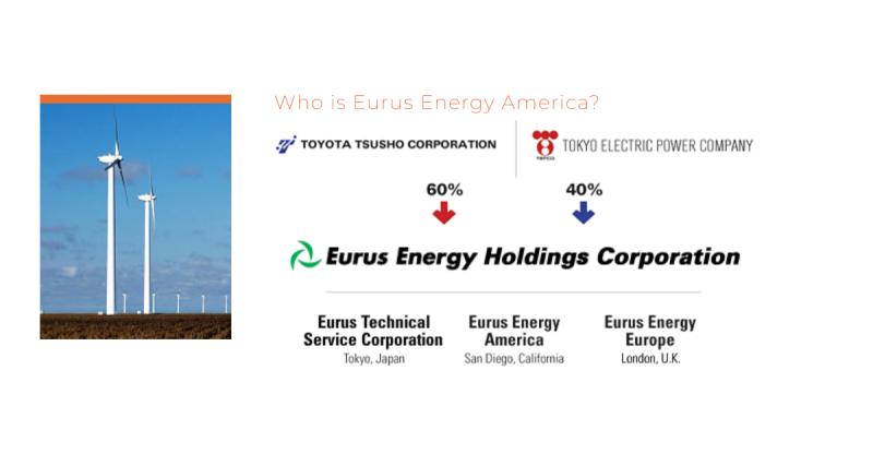  - Toyota Tsusho rachète rachète Eurus (énergies renouvelables) 