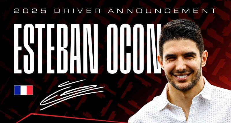  - F1 : Esteban Ocon s'engage avec Haas à partir de 2025
