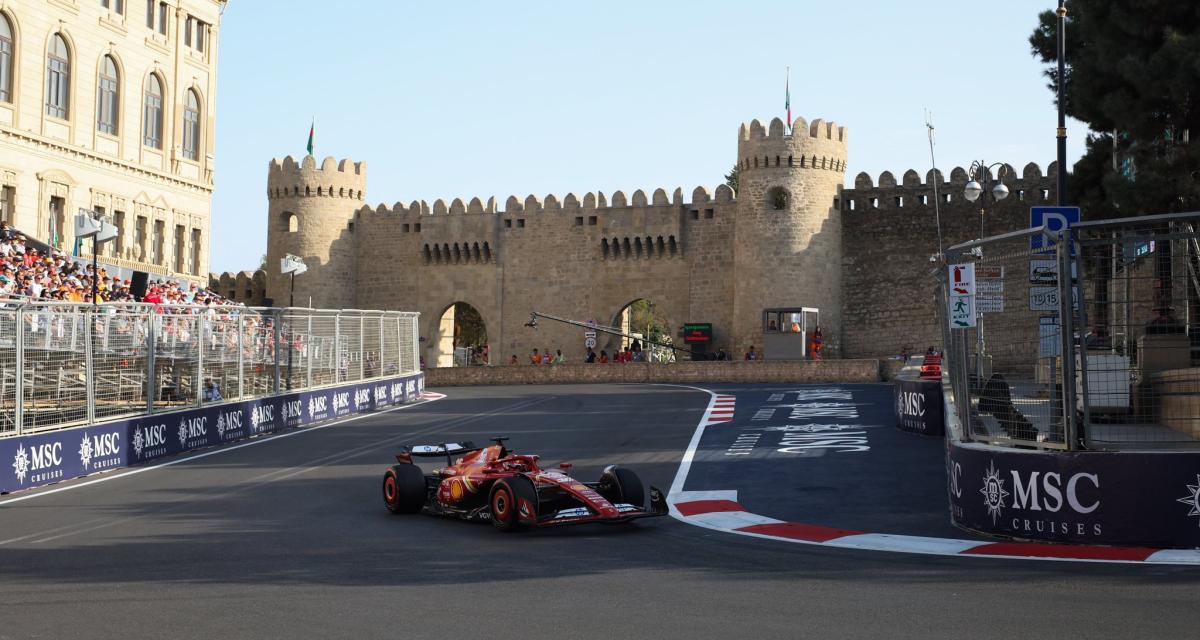 Charles Leclerc et l'ancienne citadelle de Bakou