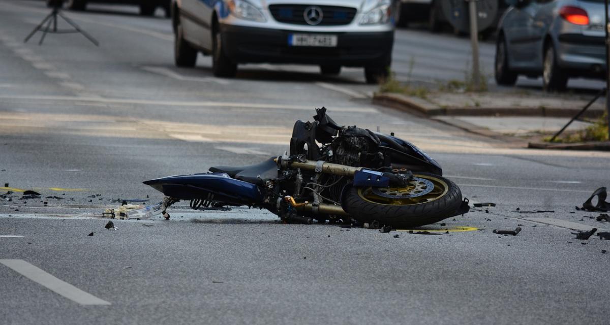 Un accident de moto, illustration